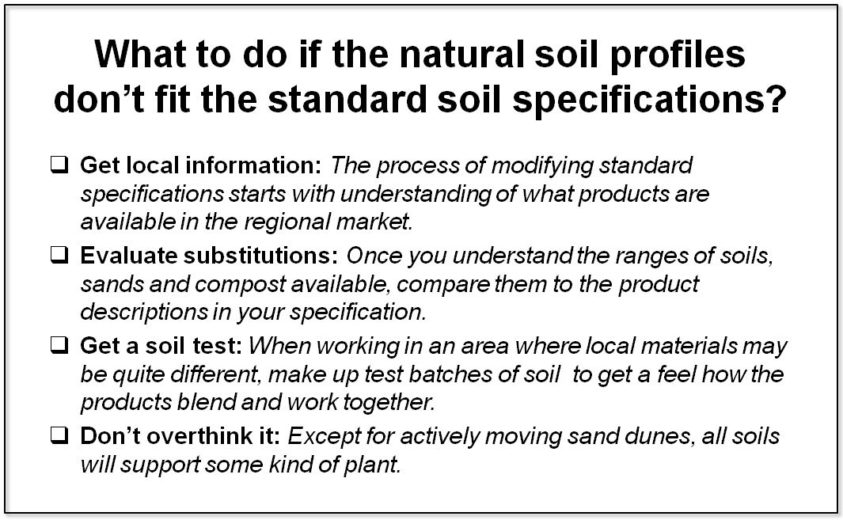 当天然土壤不符合规格时该怎么办