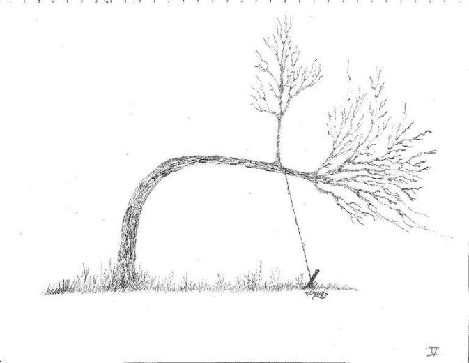 page 1 - 593 - px - shaping_of_a_trail_marker_tree _Original_Sketch_V_by_Dennis_Downes.pdf